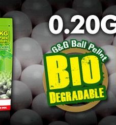 1 Kg Billes Airsoft Bio 0.20 g blanches G&G