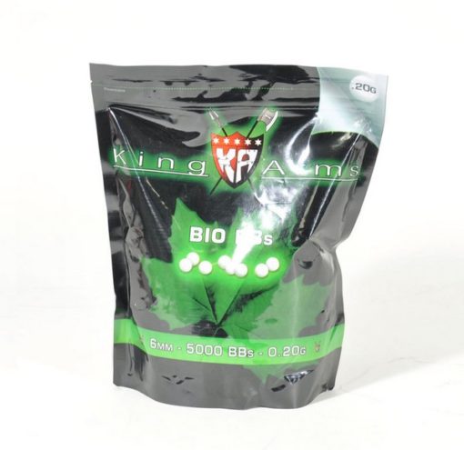 1 Kg Billes Airsoft Bio 0.20 g blanches King Arms