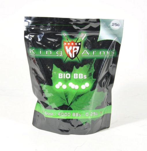 1 Kg Billes Airsoft Bio 0.25 g blanches King Arms