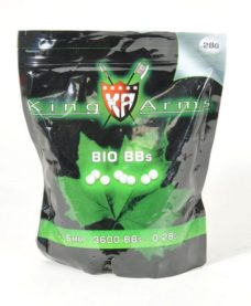 1 Kg Billes Airsoft Bio 0.28 g blanches King Arms