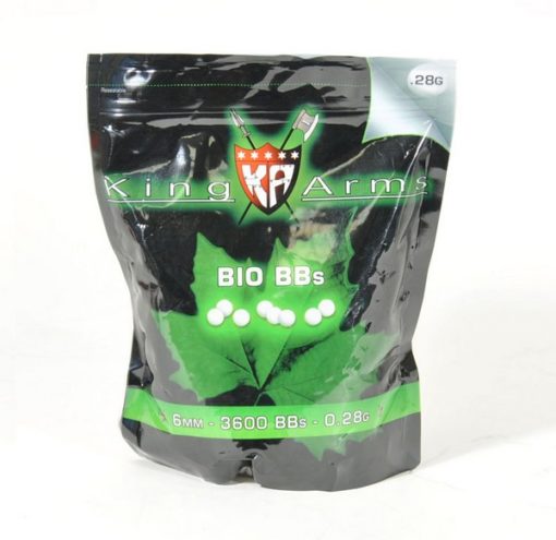 1 Kg Billes Airsoft Bio 0.28 g blanches King Arms