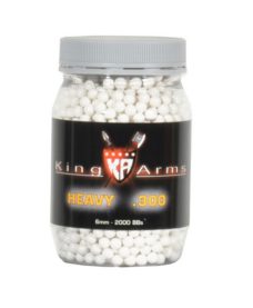 2000 Billes Airsoft 0.30 g blanches King Arms