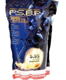 3000 Billes Airsoft 0.20 g blanches G&G