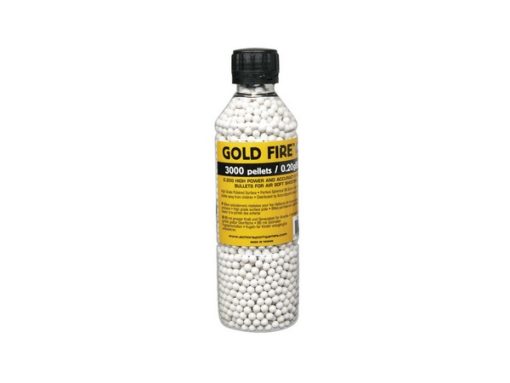 3000 Billes Airsoft 0.20 g blanches GoldFire