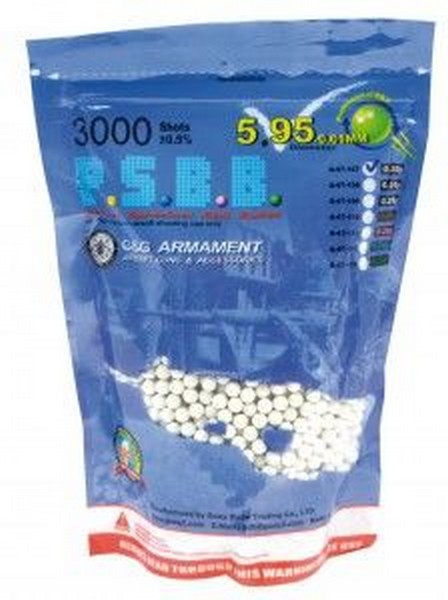 3000 Billes Airsoft 0.28 g blanches G&G