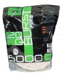 5000 Billes Airsoft 0.20 g blanches Burst