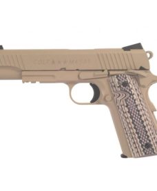 Colt 1911 réplique airsoft coup par coup en métal crosse bois