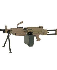 Mitrailleuse M249 PARA metal Tan AEG A&K