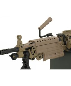 Mitrailleuse M249 PARA metal Tan AEG A&K