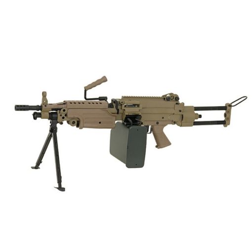 Mitrailleuse M249 PARA metal Tan AEG A&K