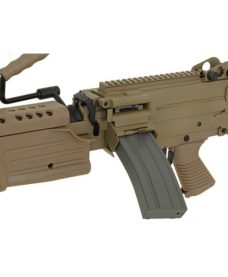 Mitrailleuse M249 PARA metal Tan AEG A&K