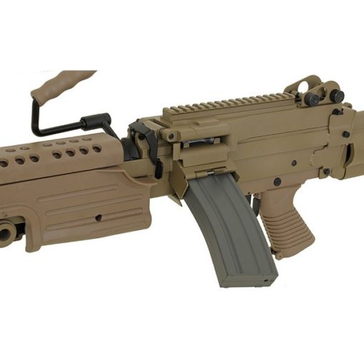 Mitrailleuse M249 PARA metal Tan AEG A&K