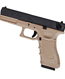 Pistolet G17 Gen4 -GenIV GBB Culasse métal Tan WE