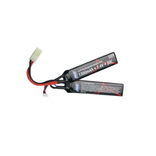 Batterie LiPo 7.4V 1300 mAh stick 2 cellules