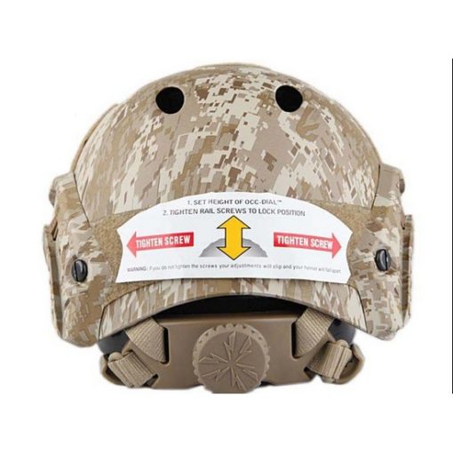 Casque tactique Airsoft FAST PJ Molette Digital Desert
