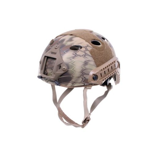 Casque tactique Airsoft FAST PJ Molette Kryptek Highlander