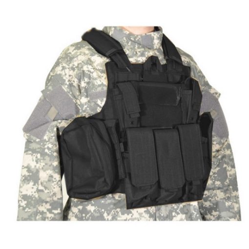 Gilet tactique CRS Airsoft Noir Swiss Arrms