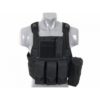 Gilet tactique noir Airsoft avec Cummerband Molle