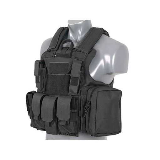 Gilet tactique noir Airsoft DUKE Multipoches