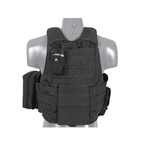 Gilet tactique noir Airsoft DUKE Multipoches