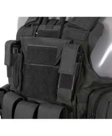 Gilet tactique noir Airsoft DUKE Multipoches