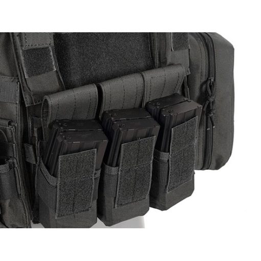 Gilet tactique noir Airsoft DUKE Multipoches