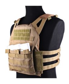 Gilet tactique tan Airsoft JPC avec plaques Emerson