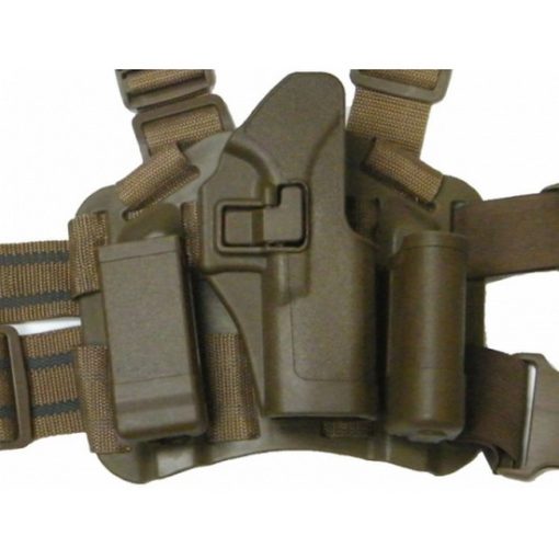 Holster cuisse Glock tan Airsoft CQC rigide droitier