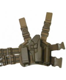 Holster cuisse Glock tan Airsoft CQC rigide droitier