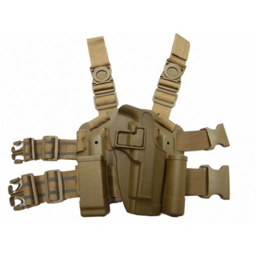 Holster cuisse M92 Beretta tan Airsoft CQC rigide