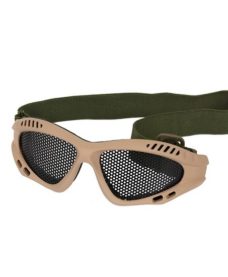 Lunettes tactiques Airsoft grillage Tan