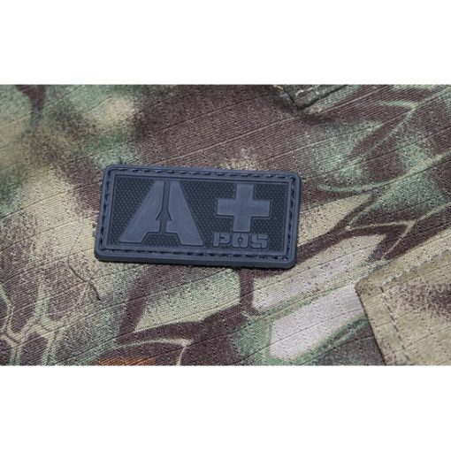 Patch militaire Airsoft Groupe Sanguin A+ noir