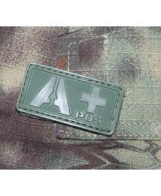 Patch militaire Airsoft Groupe Sanguin A+ olive
