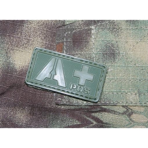Patch militaire Airsoft Groupe Sanguin A+ olive