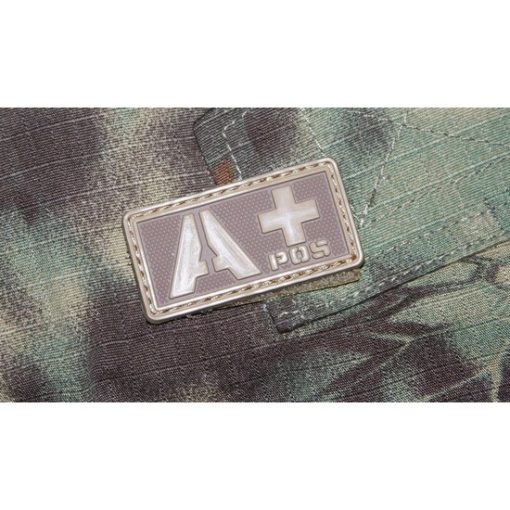 Patch militaire Airsoft Groupe Sanguin A+ tan