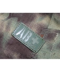Patch militaire Airsoft Groupe Sanguin AB+ olive