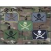 Patch militaire Airsoft Pirate olive noir