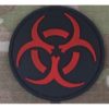 Patch militaire Airsoft Resident Evil noir rouge