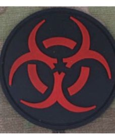 Patch militaire Airsoft Resident Evil noir rouge