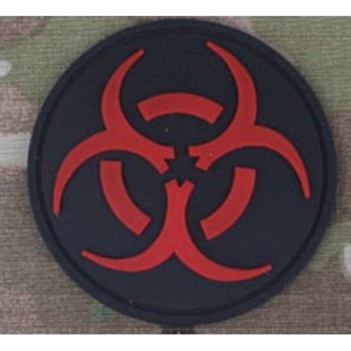 Patch militaire Airsoft Resident Evil noir rouge