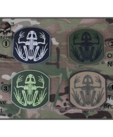 Patch militaire Airsoft Seal Skull Frog noir blanc