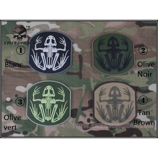 Patch militaire Airsoft Seal Skull Frog olive noir