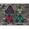 Patch militaire Airsoft Zombie noir rouge