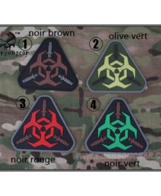 Patch militaire Airsoft Zombie noir vert