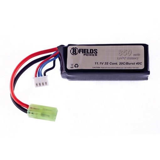 Batterie 8fields LiPo 11.1V 850 mAh 20/40c