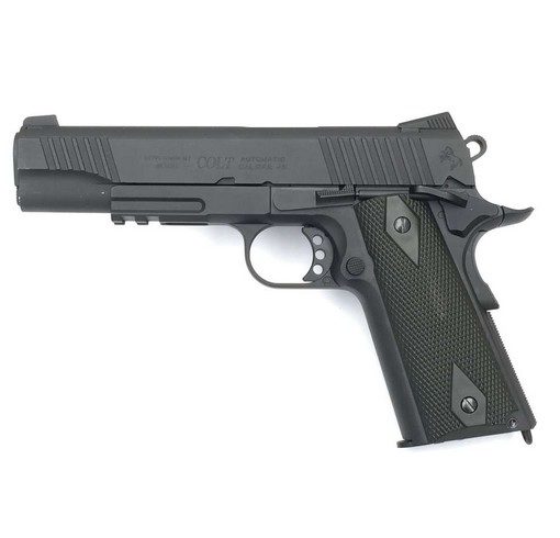 Colt 1911 rail gun Noir culasse metal Blowback CO2 KWC