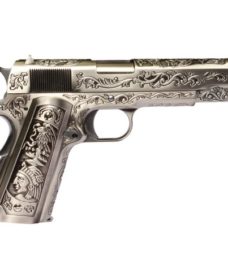 Pistolet 1911 silver Classic floral pattern GBB culasse métal WE