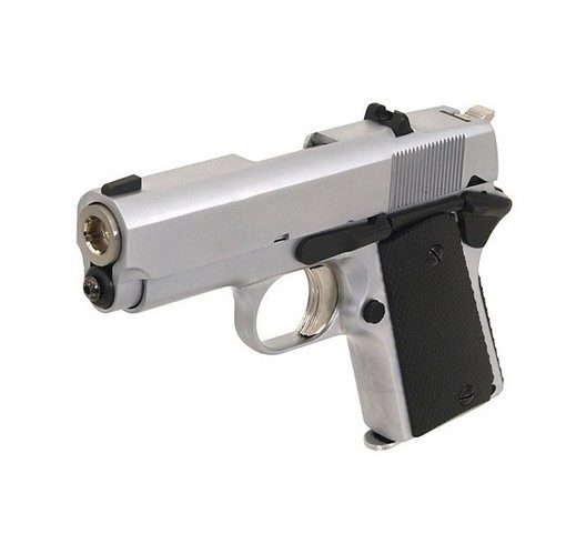 Pistolet Army 1911 Detonics Compact R45 Full metal Argenté GBB