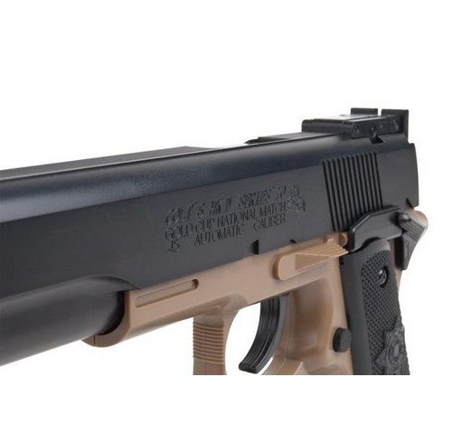 Pistolet Colt MK IV tan-noir spring Academy