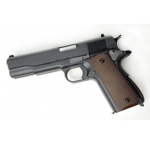 Pistolet Dueller 1911 double canon noir GBB WE